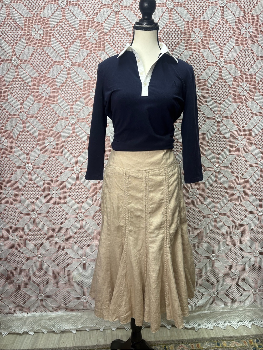 Gerard Darel 100% Linen Wrap Style Skirt